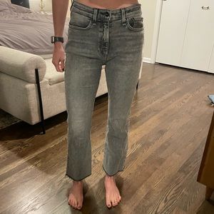 Gray Rag & Bone High Rise Nina Ankle Flare